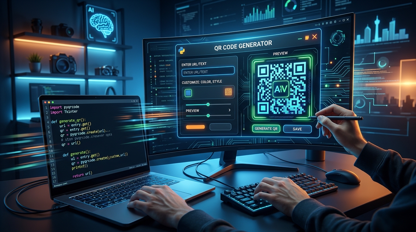Build a Custom QR Code Generator GUI: Step-by-Step Python Tutorial | AI Valley Chandigarh