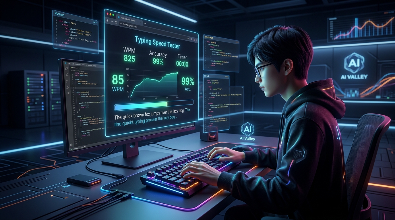Build a Typing Speed Tester App: Step-by-Step Web Development Tutorial | AI Valley Panchkula