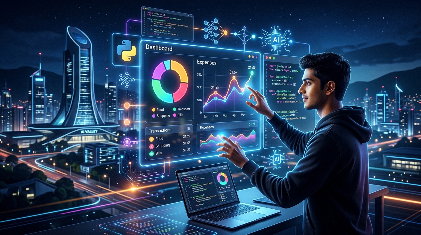 Build a Smart Expense Tracker with Data Visualization: Python Tutorial | AI Valley Panchkula