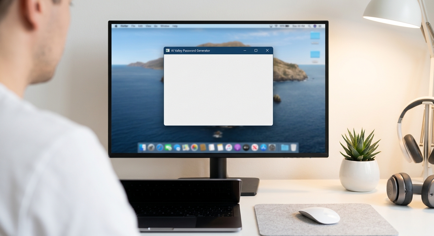 A screenshot of a blank, light gray application window with the title